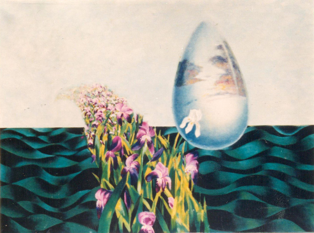 2. Untitled- Shujah Sultan, Oil and acrylic on canvas,1995