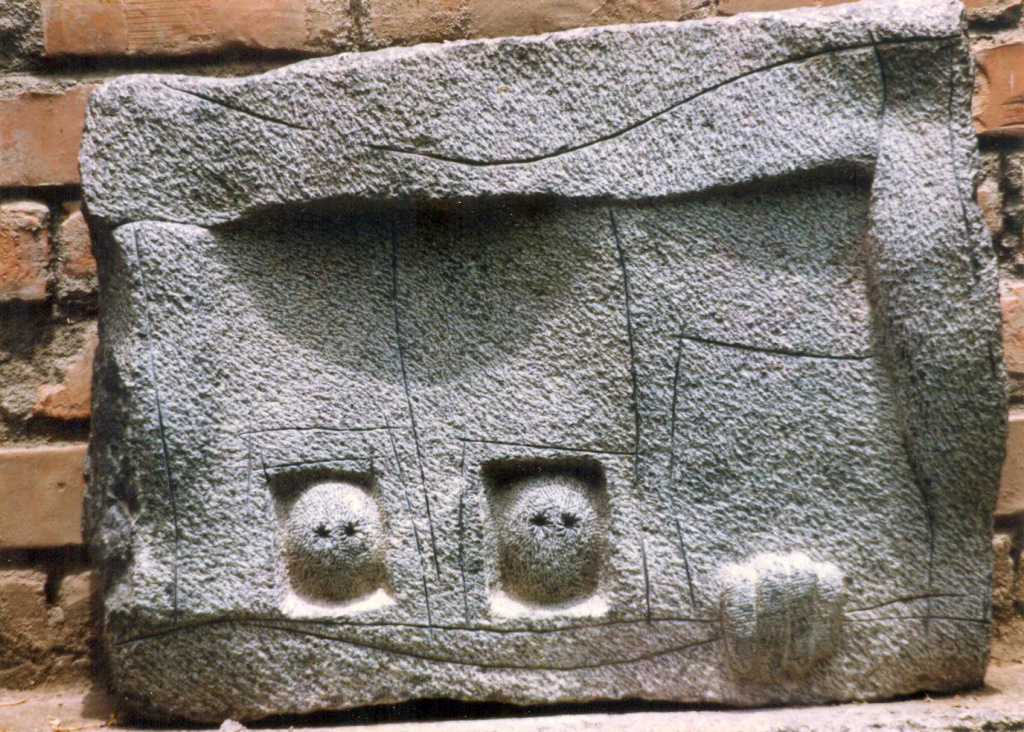 7. Shabir Mirza, leave the balcony window open, Stone, 49 x 49 x 14cm, 1996